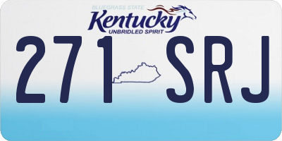 KY license plate 271SRJ