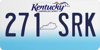 KY license plate 271SRK