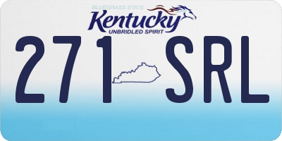 KY license plate 271SRL