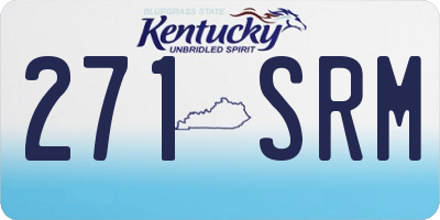 KY license plate 271SRM