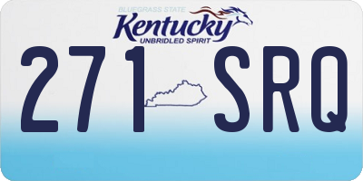 KY license plate 271SRQ