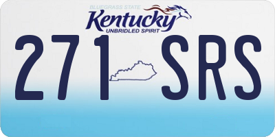 KY license plate 271SRS