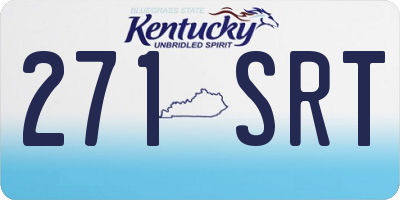 KY license plate 271SRT