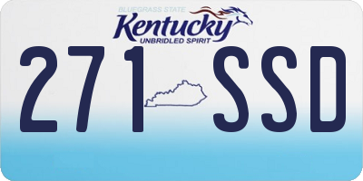KY license plate 271SSD