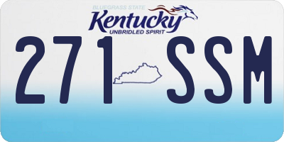 KY license plate 271SSM