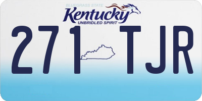 KY license plate 271TJR