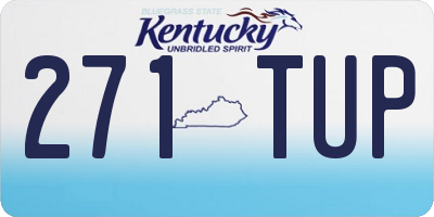 KY license plate 271TUP