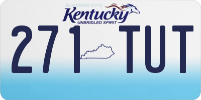 KY license plate 271TUT