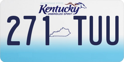 KY license plate 271TUU