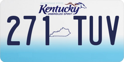 KY license plate 271TUV