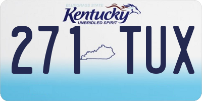 KY license plate 271TUX