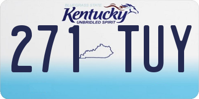 KY license plate 271TUY