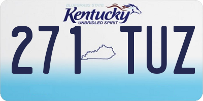 KY license plate 271TUZ