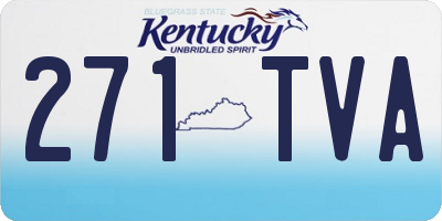 KY license plate 271TVA