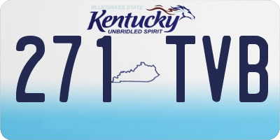 KY license plate 271TVB