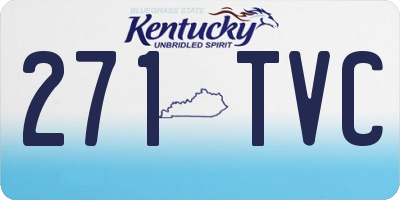 KY license plate 271TVC