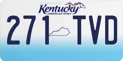 KY license plate 271TVD