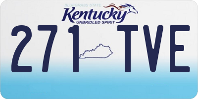 KY license plate 271TVE