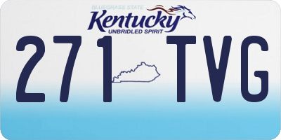 KY license plate 271TVG