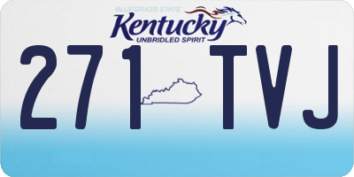 KY license plate 271TVJ