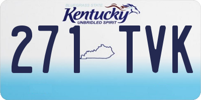 KY license plate 271TVK