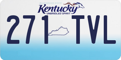 KY license plate 271TVL