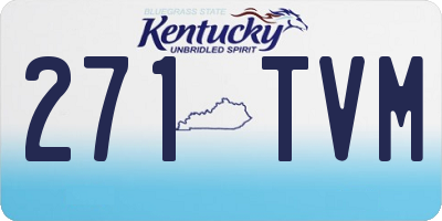 KY license plate 271TVM