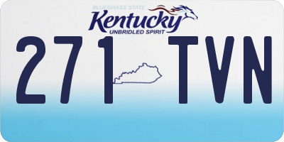 KY license plate 271TVN