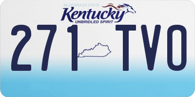 KY license plate 271TVO