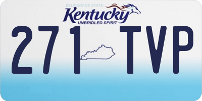 KY license plate 271TVP