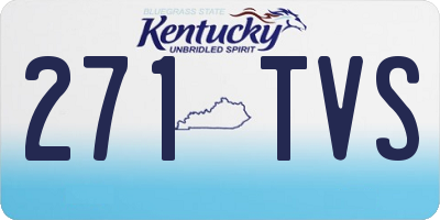 KY license plate 271TVS