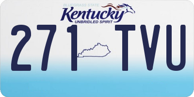 KY license plate 271TVU