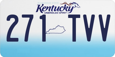 KY license plate 271TVV