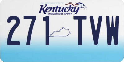 KY license plate 271TVW