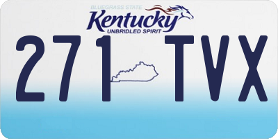 KY license plate 271TVX