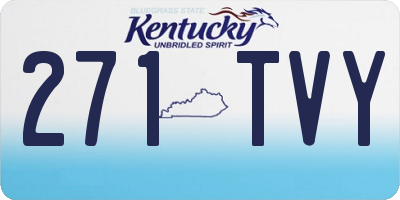 KY license plate 271TVY