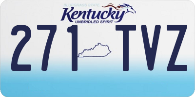 KY license plate 271TVZ