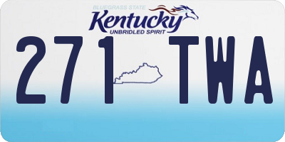 KY license plate 271TWA