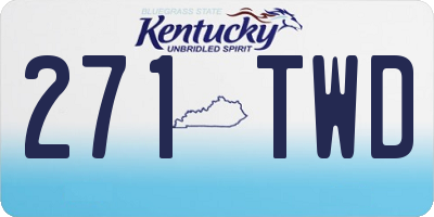 KY license plate 271TWD