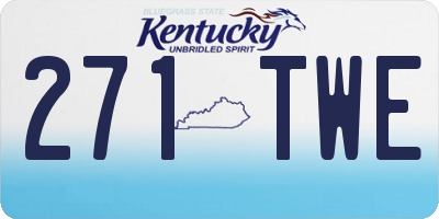 KY license plate 271TWE