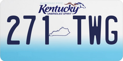 KY license plate 271TWG