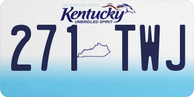 KY license plate 271TWJ