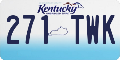 KY license plate 271TWK