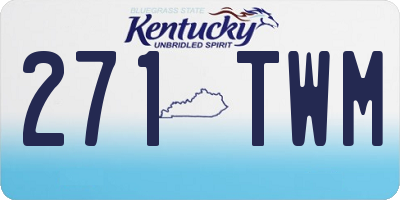 KY license plate 271TWM
