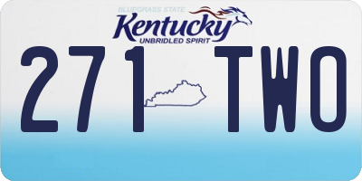 KY license plate 271TWO