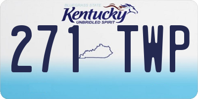 KY license plate 271TWP