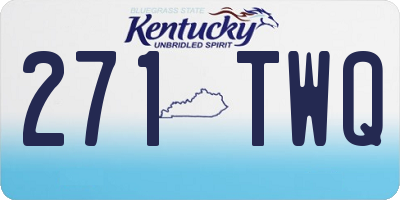 KY license plate 271TWQ
