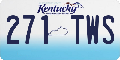 KY license plate 271TWS