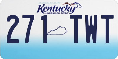 KY license plate 271TWT