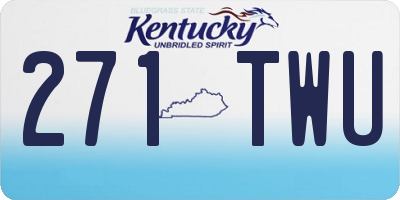 KY license plate 271TWU